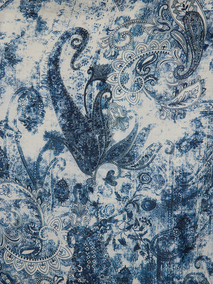 Loose Printed Sun Protection Ramie Dress