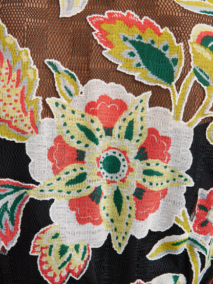 Vacation Lace Jacquard Print Dress
