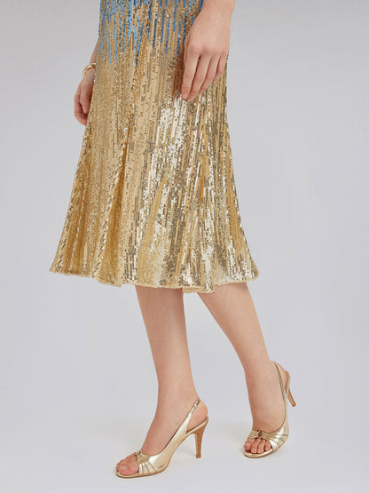 Soft Ombre Stretch Sequin Dress