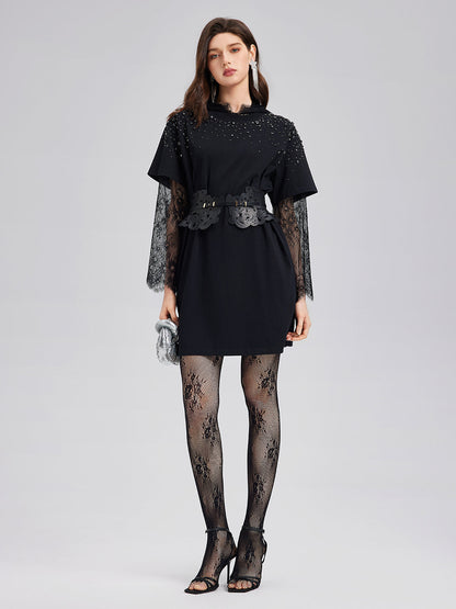 Hand-Beaded Washed Knit Dress