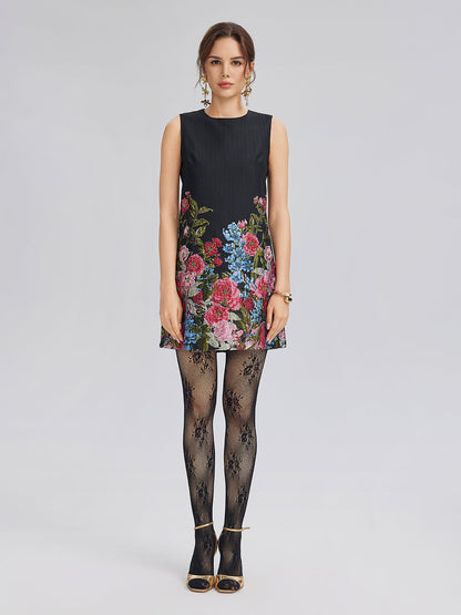 Limited Handcrafted 3D Beaded Floral Dress