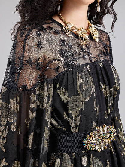 Limited Edition Silk Jacquard Gown