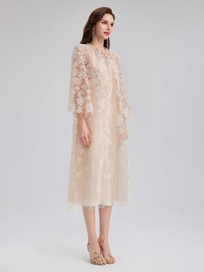 Hand-Beaded Cutwork Embroidery Dress