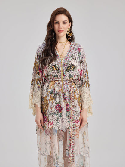 French Romantic Elegant Floral Dress