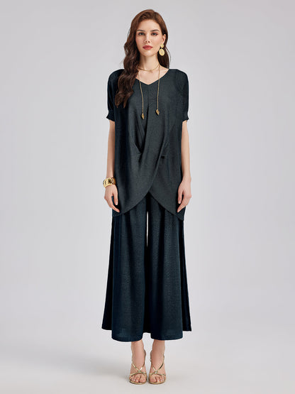 Designed Knit Casual Set