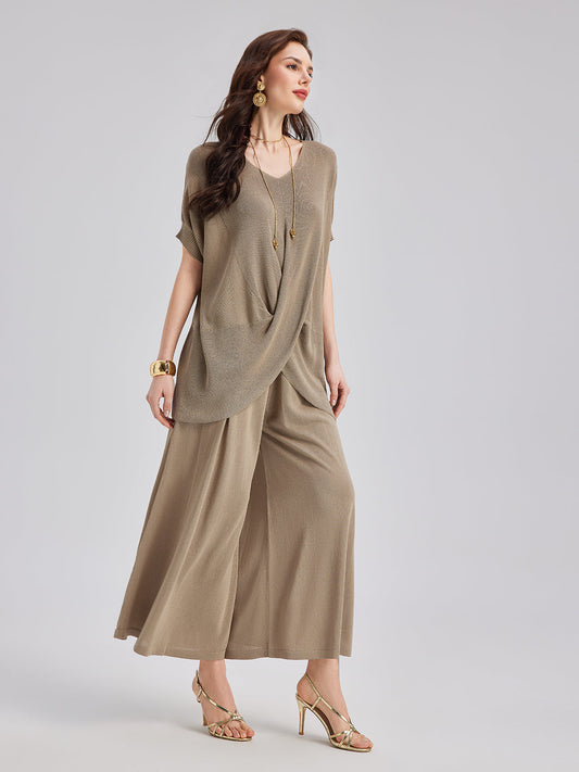 Designed Knit Casual Set