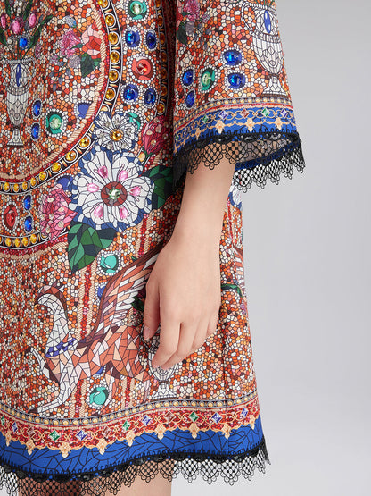 Hand-Sewn Bead Vintage Pattern Dress
