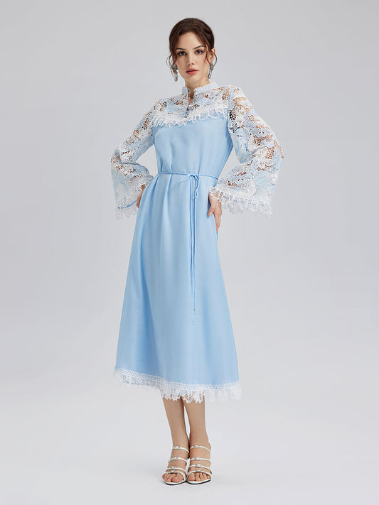 Two-Tone Lace Baroque Butterfly Dress