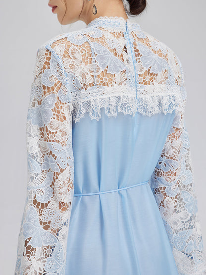 Two-Tone Lace Baroque Butterfly Dress