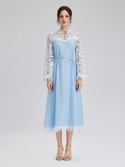 Two-Tone Lace Baroque Butterfly Dress