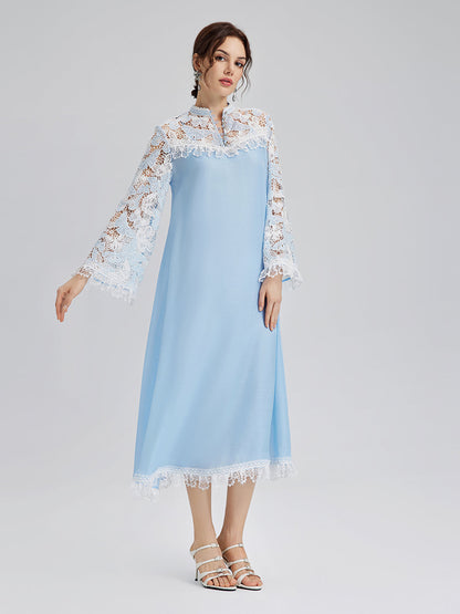 Two-Tone Lace Baroque Butterfly Dress