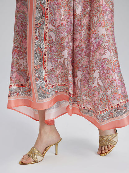 Silk Baroque Court Print Dress