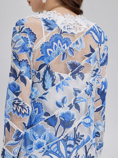Lace Jacquard Panel Dress