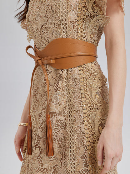 Handcrafted Corded Lace Baroque Dress