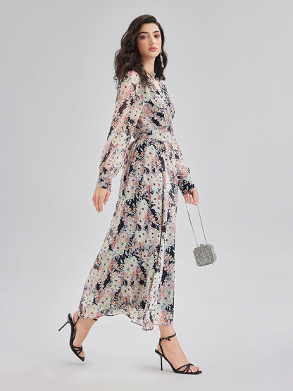 Elegant Lightweight Floral Wrap Dress