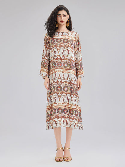 Lightweight Geometric Printed Dress