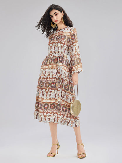 Lightweight Geometric Printed Dress