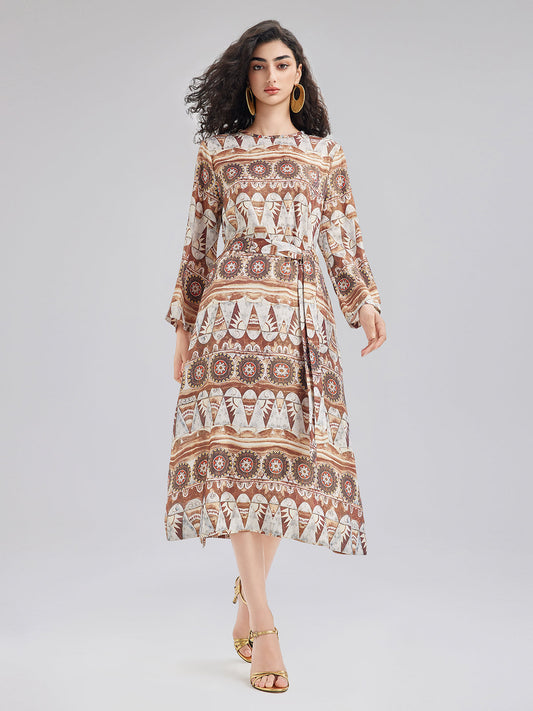 Lightweight Geometric Printed Dress