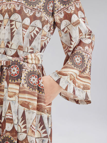 Lightweight Geometric Printed Dress