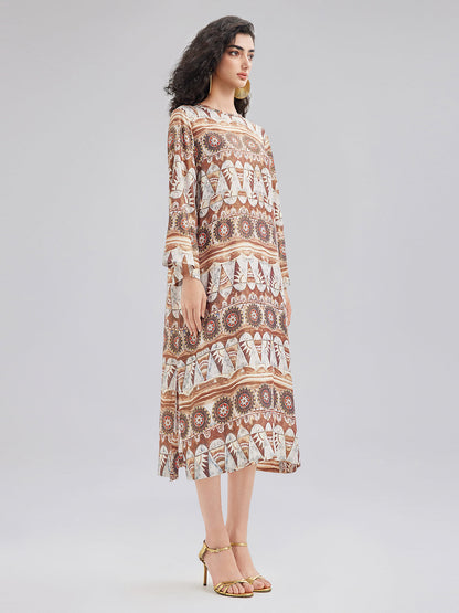 Lightweight Geometric Printed Dress